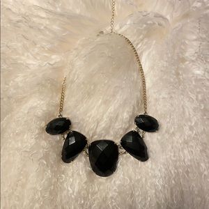 Black chunky statement necklace